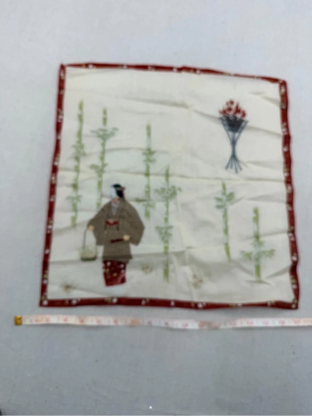 Vintage lightweight geisha printed